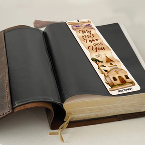 Lovely Personalized Wooden Bookmarks - My Peace I Give Unto You HN27