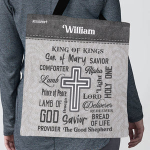 Jesuspirit | Scripture Gifts For Christian People | Personalized Cross Tote Bag | King Of Kings TBHN659