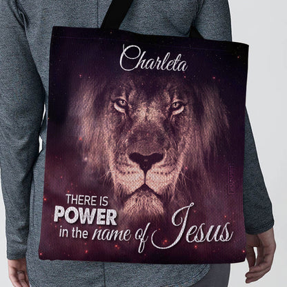 Unique Personalized Tote Bag - There Is Power In The Name Of Jesus H01