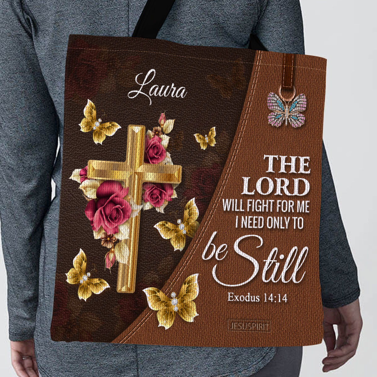 The Lord Will Fight For Me - Beautiful Personalized Tote Bag NUH298