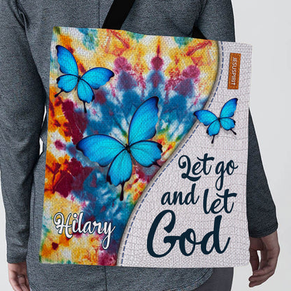 Personalized Christian Tote Bag - Let Go And Let God H11