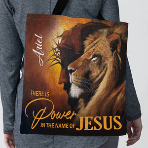 Personalized Christian Tote Bag - There Is Power In The Name Of Jesus H16