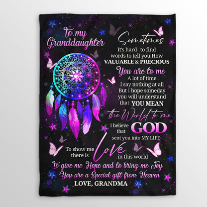 Jesuspirit | You Are Special Gift From Heaven | Religious Gifts From Grandma To Granddaughter | Christian Fleece Blanket FBH798