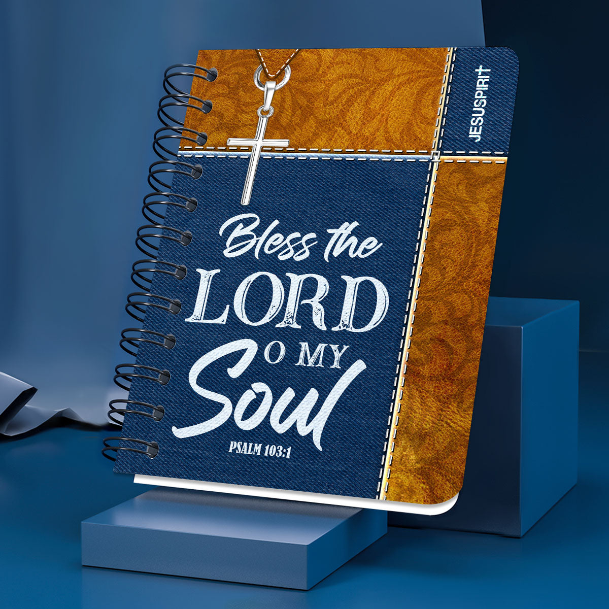 Jesuspirit | Personalized Spiral Journal | Bless The Lord O My Soul | Psalm 103:1 | Spiritual Gift Of Faith For Christian Prayers SJHN675