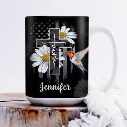 Awesome Personalized White Ceramic Mug - Whatever You Do, Work At It With All Your Heart NUH480