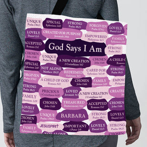 Jesuspirit Personalized Tote Bag | Religious Gifts For Women Of God | What God Says About You TBHN699