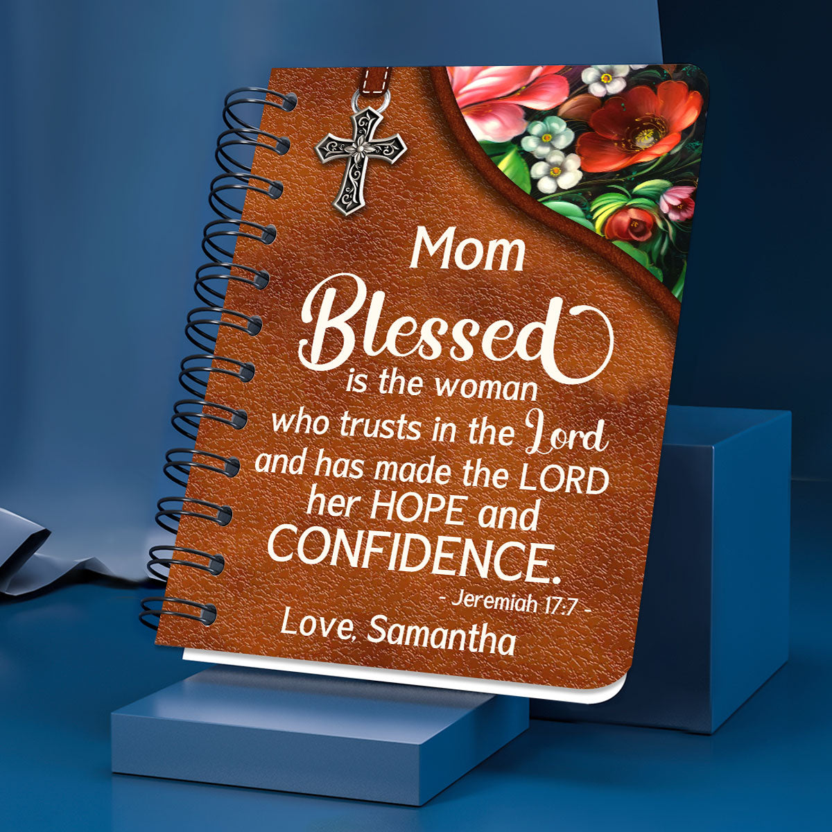 Adorable Personalized Spiral Journal - Blessed Is The Woman Who Trusts In The Lord NUHN374