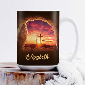 Because He Lives, I Can Face Tomorrow - Awesome Personalized White Ceramic Mug NUH267