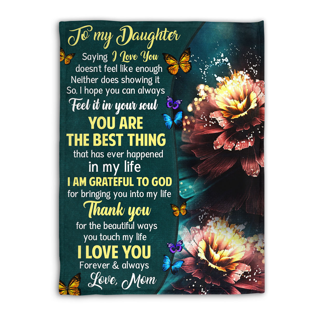 Jesuspirit | Spiritual Gifts From Mom To Daughter | Christian Fleece Blanket | I Love You Forever & Always FBHN684