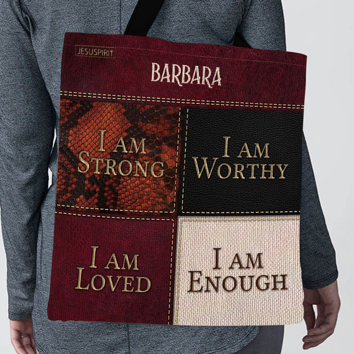 Awesome Personalized Tote Bag - I Am Loved, I Am Enough NUHN282