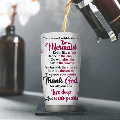 Elegant Personalized Stainless Steel Tumbler 20oz - Thank God For All Your Sea HIHN294