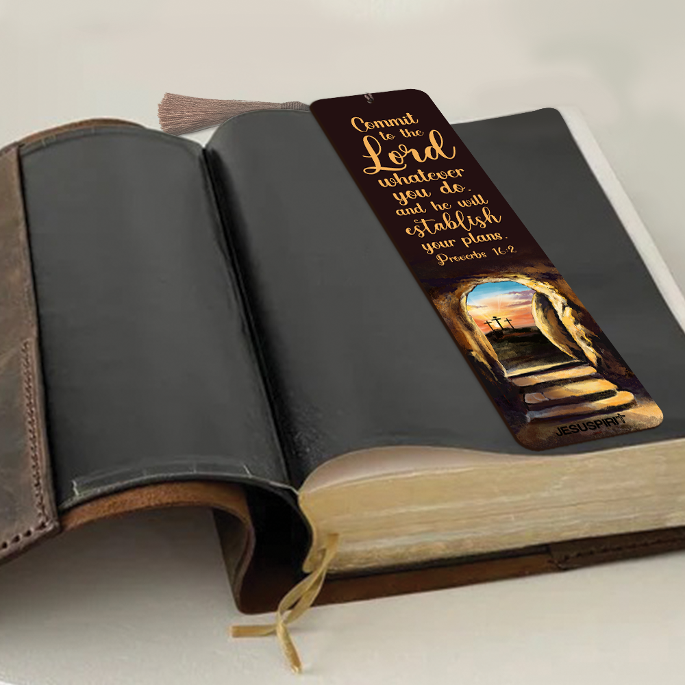 He Will Establish Your Plans - Awesome Personalized Wooden Bookmarks HN28