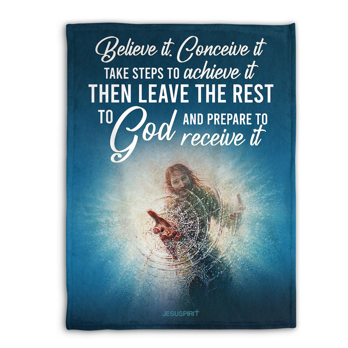 Jesuspirit | Believe It, Conceive It | Christian Fleece Blanket | Unique Spiritual Gifts For Christian People FBHN678