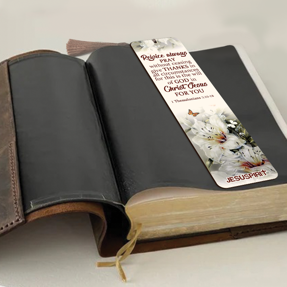 Personalized Wooden Bookmarks - Rejoice Always, Pray Without Ceasing BM40