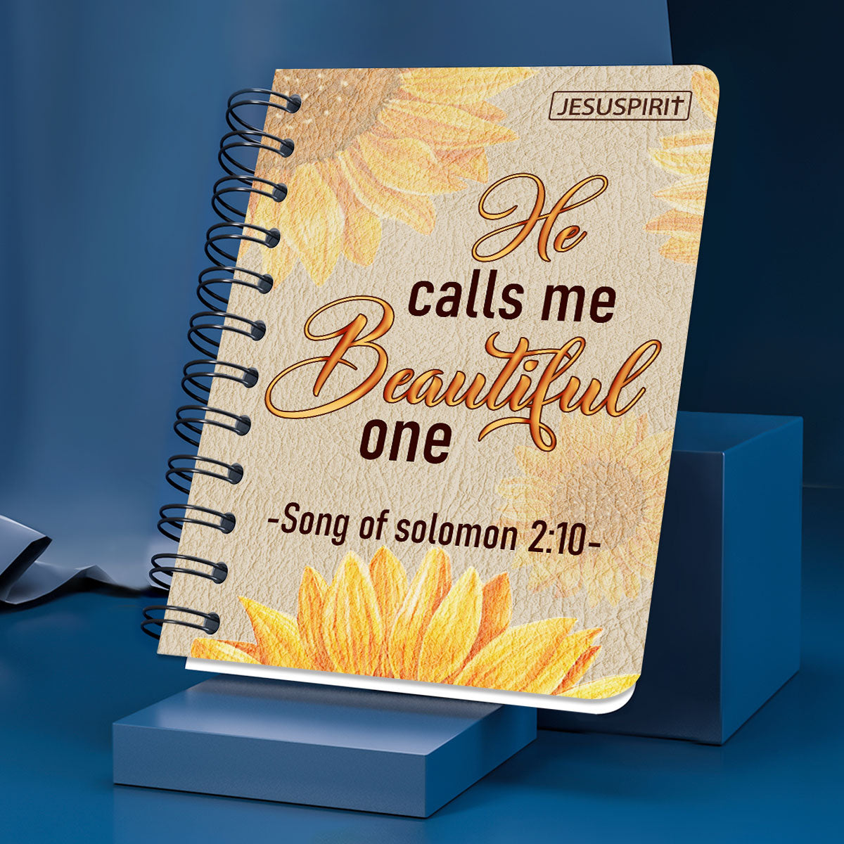 He Calls Me Beautiful One - Lovely Sunflower Spiral Journal AM231