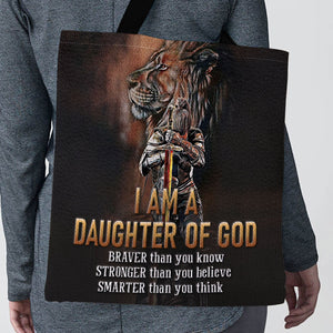 I Am A Daughter Of God - Unique Lion Tote Bag NHN155