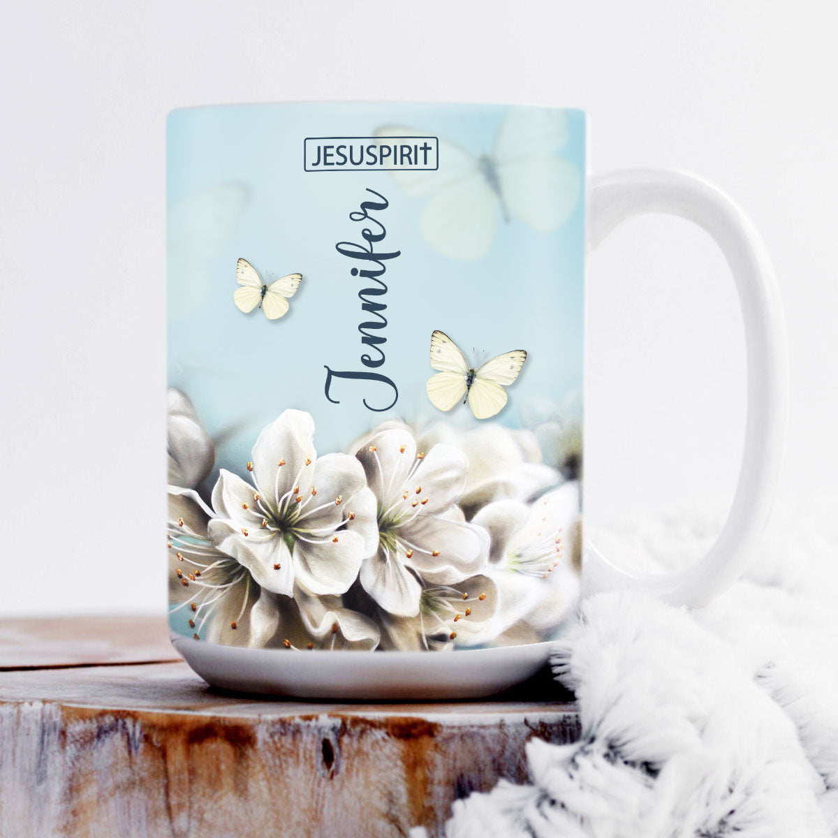 Stunning Personalized White Ceramic Mug - Be Still And Know That I Am God NUHN362