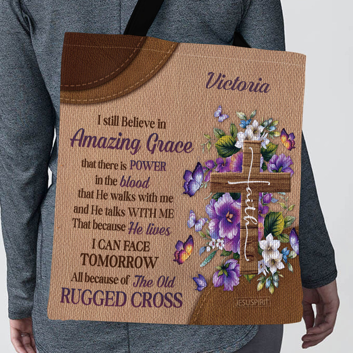 Adorable Personalized Tote Bag - I Still Believe In Amazing Grace NUH269