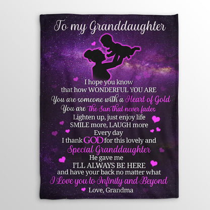 Jesuspirit Fleece Blanket | Meaningful Christian Gifts From Grandma To Granddaughter | I Love You To Infinity And Beyond FBH796
