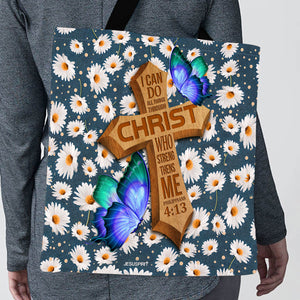 Jesuspirit Tote Bag | Motivational Christian Gifts For Religious Women |  I Can Do All Things Through Christ | Philippians 4:13 TBH782