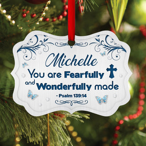 Special Personalized Christian Aluminium Ornament - You Are Fearfully And Wonderfully Made NUHN168