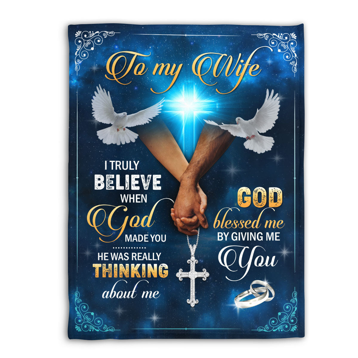 God Blessed Me By Giving Me You - Special Pigeon Fleece Blanket For Wife AH193