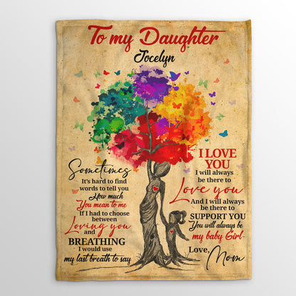 Jesuspirit | Personalized Tree Fleece Blanket | Meaningful Christian Gifts From Mom For Daughter | You Will Always Be My Baby Girl FBH787