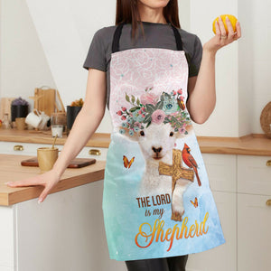 Jesuspirit | Lamb And Cross | Psalm 23:1 | Lovely Apron With Neck Strap | The Lord Is My Shepherd AHM02