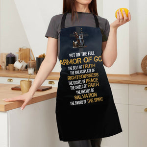 Jesuspirit | Put On The Full Armor Of God | Apron With Neck Strap | Faithful Gift For Christian People AHM27