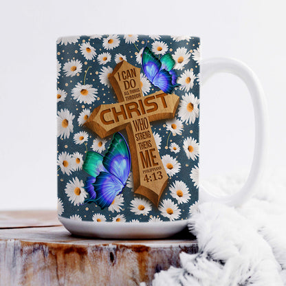 Jesuspirit | Unique Religious Gifts For Friend | I Can Do All Things Through Christ | Philippians 4:13 | Christian Ceramic Mug CCMH782