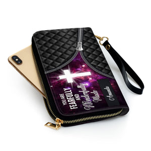 Special Personalized Cross Clutch Purse - You Are Fearfully And Wonderfully Made CP15