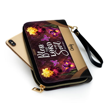 Bless The Lord O My Soul - Awesome Personalized Butterfly Clutch Purse NUH335