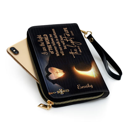 Awesome Personalized Clutch Purse - I Am The Light Of The World NUH450