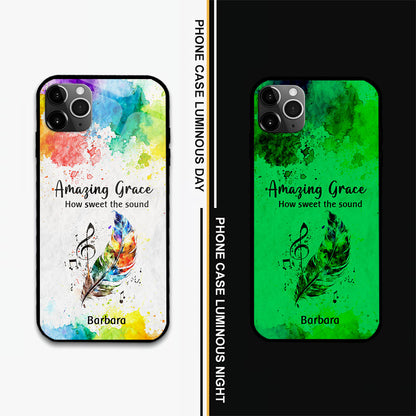 Jesuspirit | Personalized Phone Case | Amazing Grace How Sweet The Sound | Inspirational Gift For Worship Members PCHN06