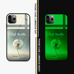 Jesuspirit | Just Breathe | Personalized Dandelion Phone Case | Gift For Spiritual Friends PCHN25