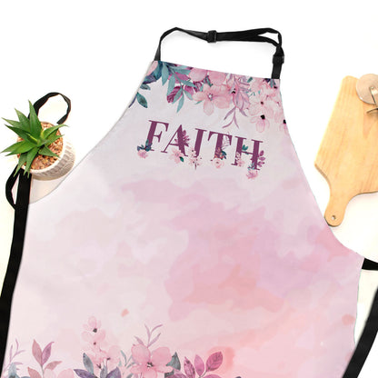 Jesuspirit | Faith | Useful Gift For Christian Women | Floral Apron With Neck Strap HN108