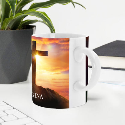 Awesome Personalized White Ceramic Mug - Rise Up And Pray H10