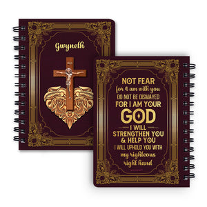 Jesuspirit Spiral Journal | Isaiah 41:13 | For I Am Your God | Spiritual Gifts For Christian Friends | Jesus And Cross SJH724