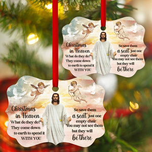 Christmas In Heaven - Loving Angels And Jesus Aluminium Ornament HHN252