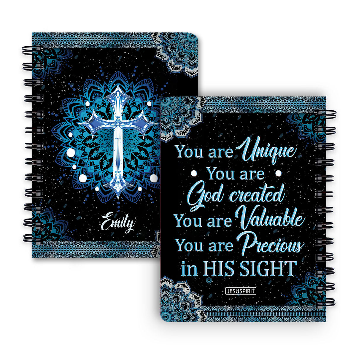 You Are Unique - Beautiful Personalized Spiral Journal AM253