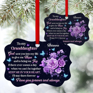 God Sent You Into My Life - Gorgeous Personalized Roses Aluminium Ornament AHN145