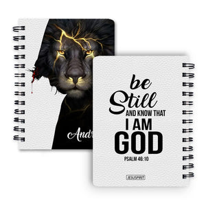 Meaningful Personalized Spiral Journal - Be Still And Know That I Am God H03