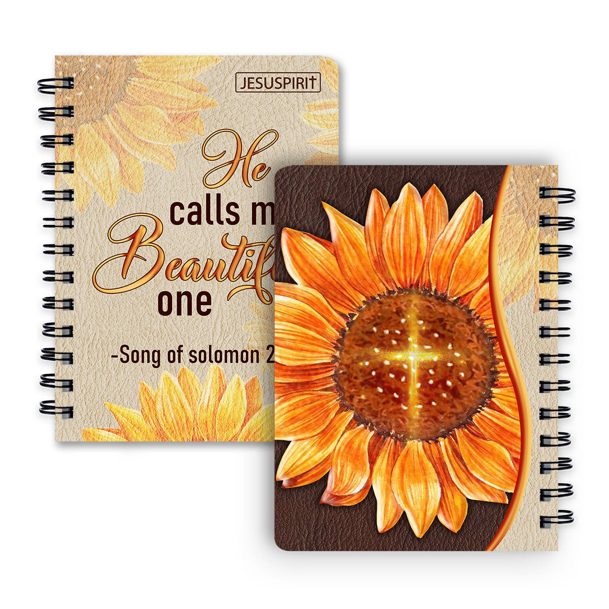 He Calls Me Beautiful One - Lovely Sunflower Spiral Journal AM231