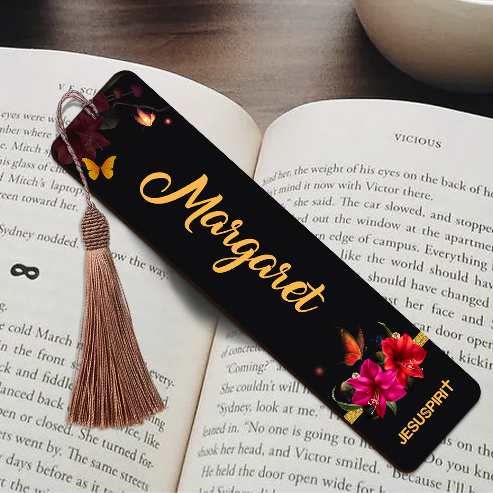 Pretty Personalized Wooden Bookmarks - We Love Because He First Loved Us BM34