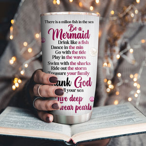 Elegant Personalized Stainless Steel Tumbler 20oz - Thank God For All Your Sea HIHN294
