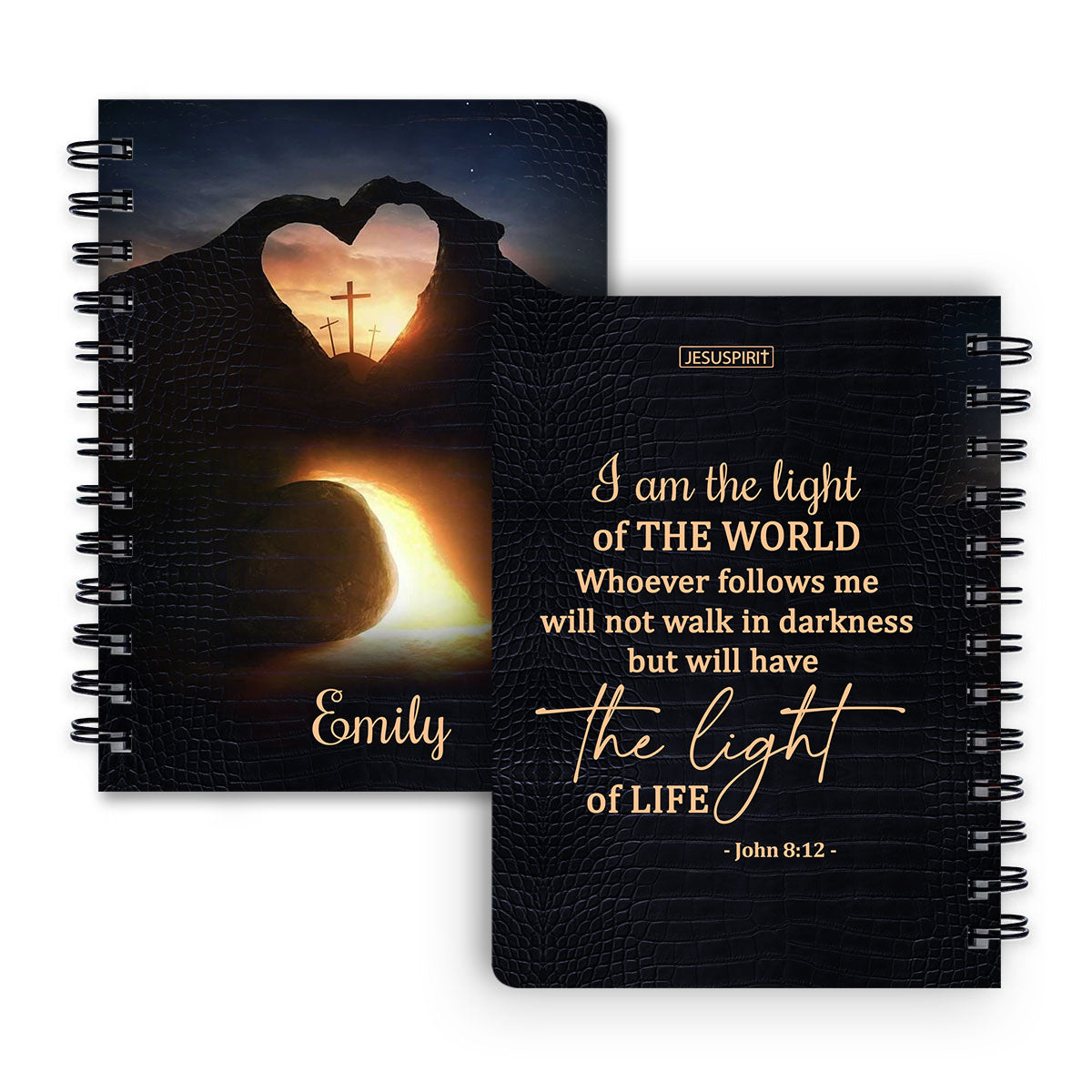 I Am The Light Of The World - Personalized Spiral Journal NUH450