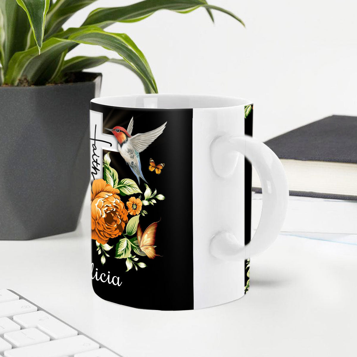 Awesome Personalized White Ceramic Mug - I Will Bless The Lord At All Times NUH430