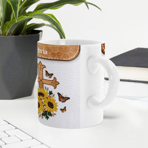 Let Us Rejoice And Be Glad In It - Personalized Sunflower White Ceramic Mug NUHN305