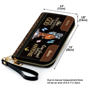 Must-Have Personalized Clutch Purse - She Who Kneels Before God Can Stand Before Anyone NUM484