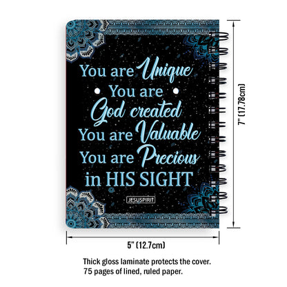 You Are Unique - Beautiful Personalized Spiral Journal AM253